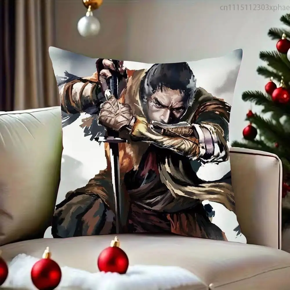 Game S-Sekiro Shadow Die Twice Pillow Case Cover Square Sofa With For Pattern Comfortable Cushion suitable Of Room