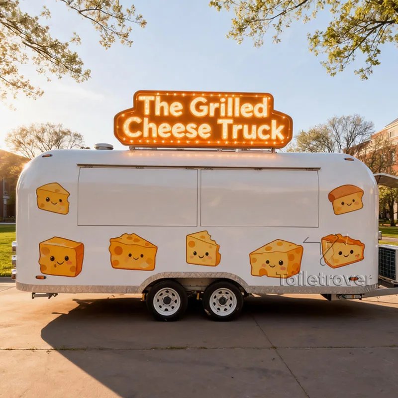 

Street Custom Mobile Food Trailer Cake Sausage Teppanyaki Sandwich Beer Beverage Food Truck with Full Kitchen Equipment Drivable