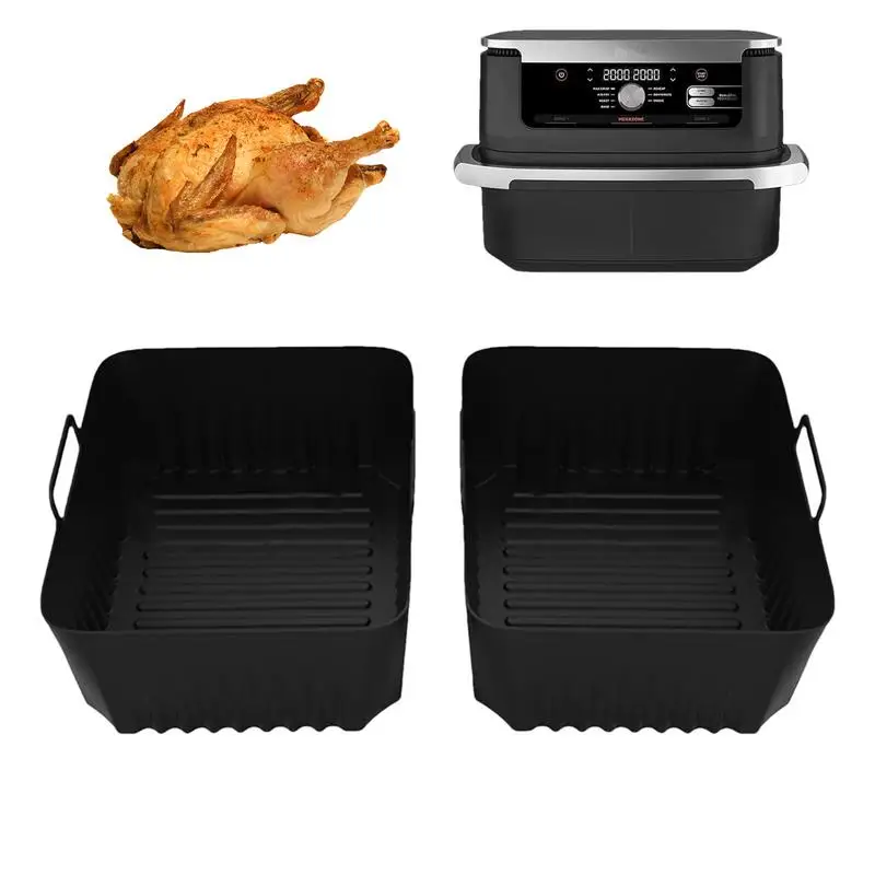 Reusable Air Fryer Baskets Easy Cleaning Baking Parchment Air Fryer Silicone Baking Pan For Home Ovens Kitchen Addition supplies