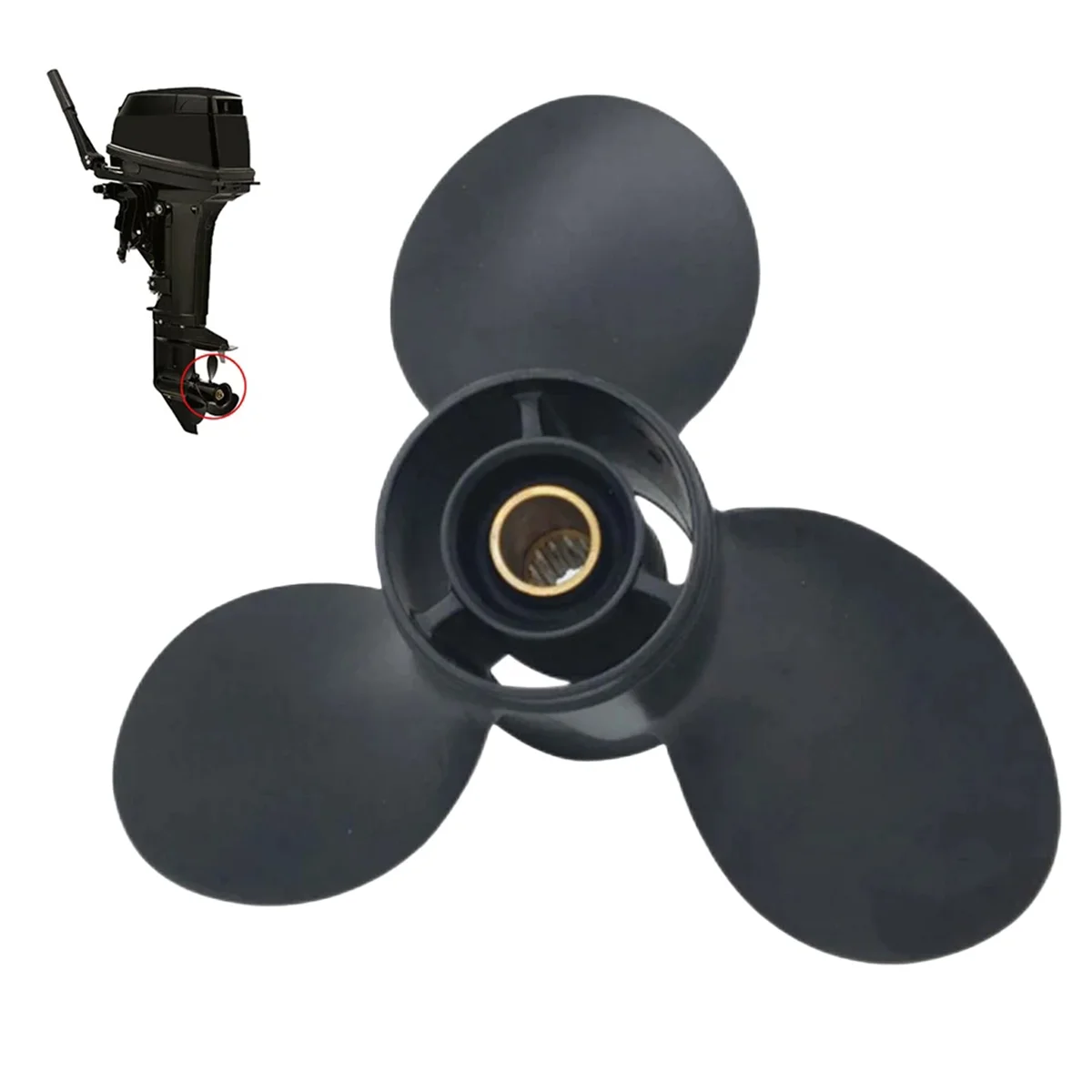 Aluminum Alloy Propeller 3R0B645270 for Tohatsu 20HP-30HP 9.9x13 10 Teeth Parts Boat Propeller 48-19640A40 346-64104-5