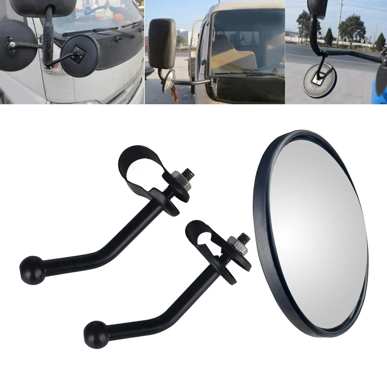 

Blind Spot Mirrors Replace Auxiliary Accessories Wide Angle Large View Field Rearview Convex Mirror Fit for School Bus Truck