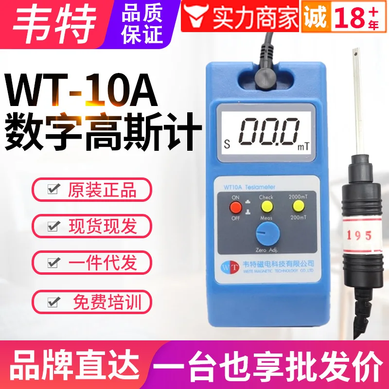 WT10A Permanent Magnet Material Surface Magnetic Field Magnet Magnetometer Durable Metal Probe