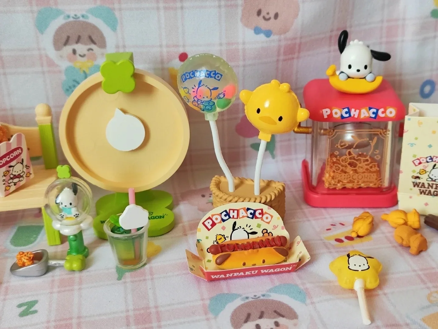 Sanrio Re-Ment Pochacco Parque de Diversões Caixa Cega Figuras de Ação - Bonito Dos Desenhos Animados Modelo Colecionável Brinquedos para Presente de Aniversário
