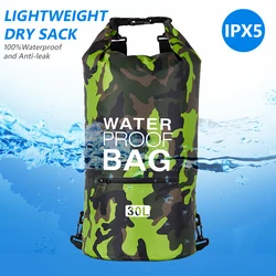 15L 20L 30L Swimming Bag Dry Bag Pool Outdoor Polyester Waterproof Camouflage Shoulder Bucket Lightweight Drifting Beach  xa28wd