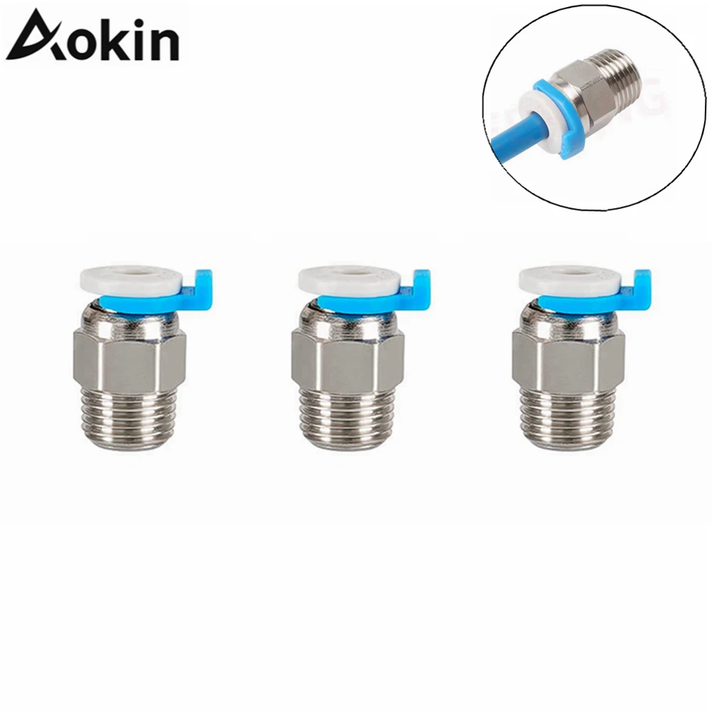 Pneumatic Connectors PC4-01 Remote For V6 CR10 J-head MK8 1.75mm PTFE Tube Quick Coupler Fittings Hotend Part 3D Printer Parts