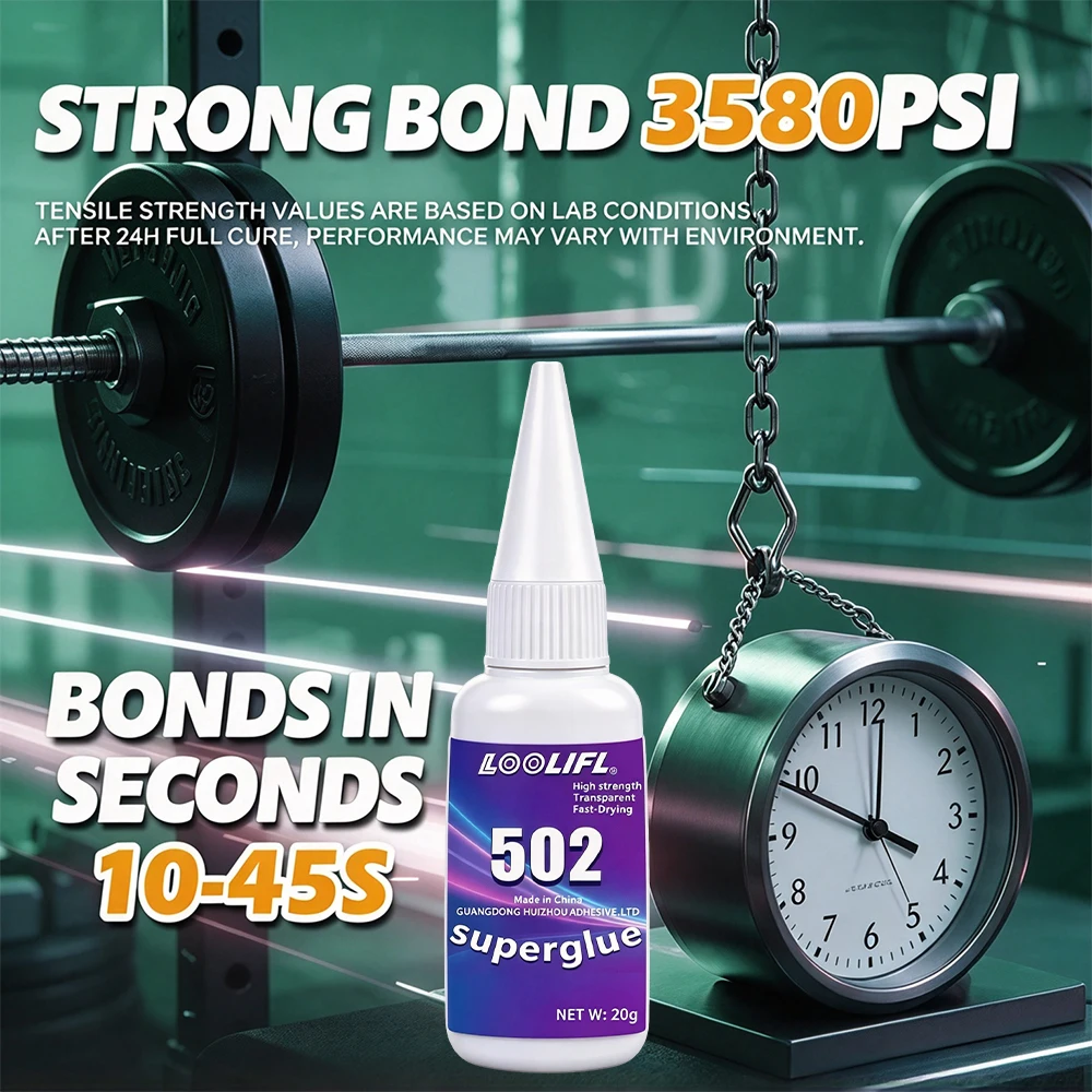 502 Super Glue Instant Fast Drying  Adhesive Waterproof Strong Bond for Metal  Plastic  Ceramic  Wood Rubber Leather Shoe Repair