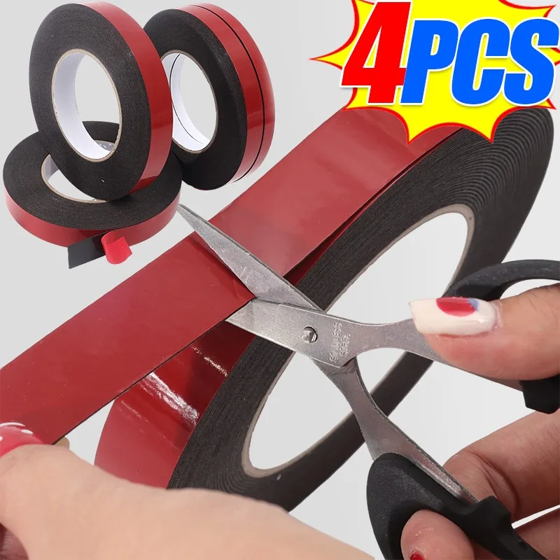 

1/4 шт. двухсторонняя пенопластовая лента в рулоне для настенного крепления, фоторамка, светодиодная лента, прочная клейкая лента для салона автомобиля, домашнего офиса, поделок