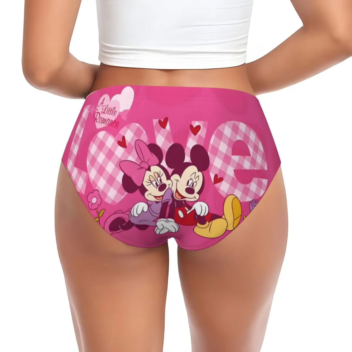 Biancheria intima personalizzata dei riassunti comici di comfort delle mutandine di amore di Minnie del fumetto delle donne