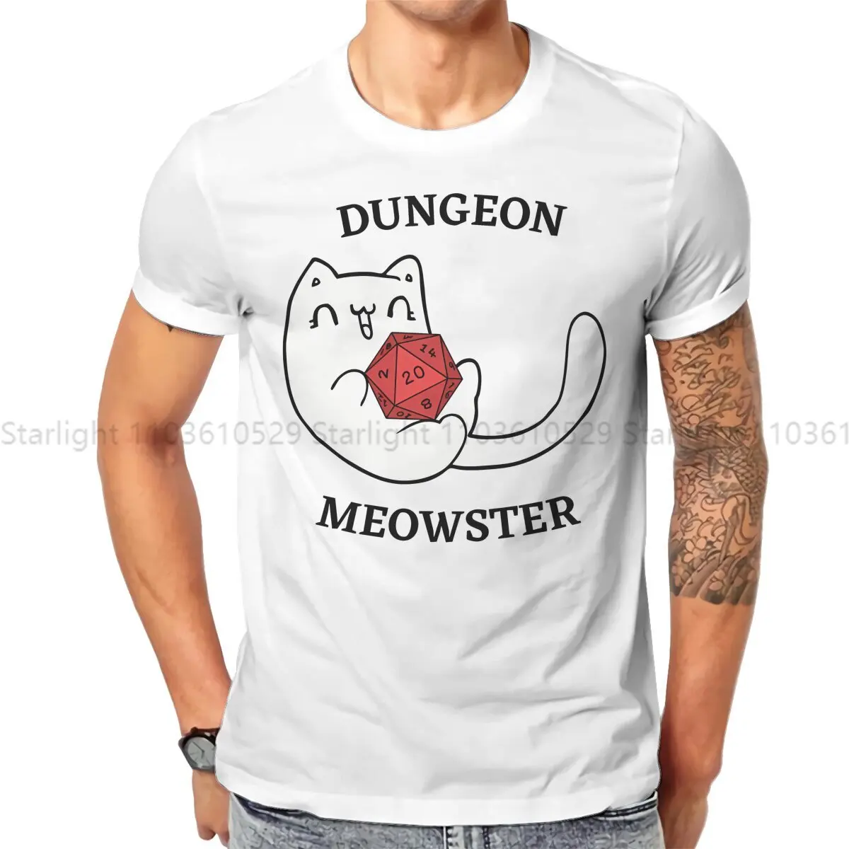 

Мужская футболка Dungeon Meowster, женская одежда, новинка, Мужская футболка