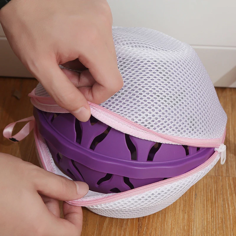 Folding Laundry Bra Storage Bags Washing Machine White Bra Anti-deformation Underwear Protective Mesh Zipper Bag Organizer