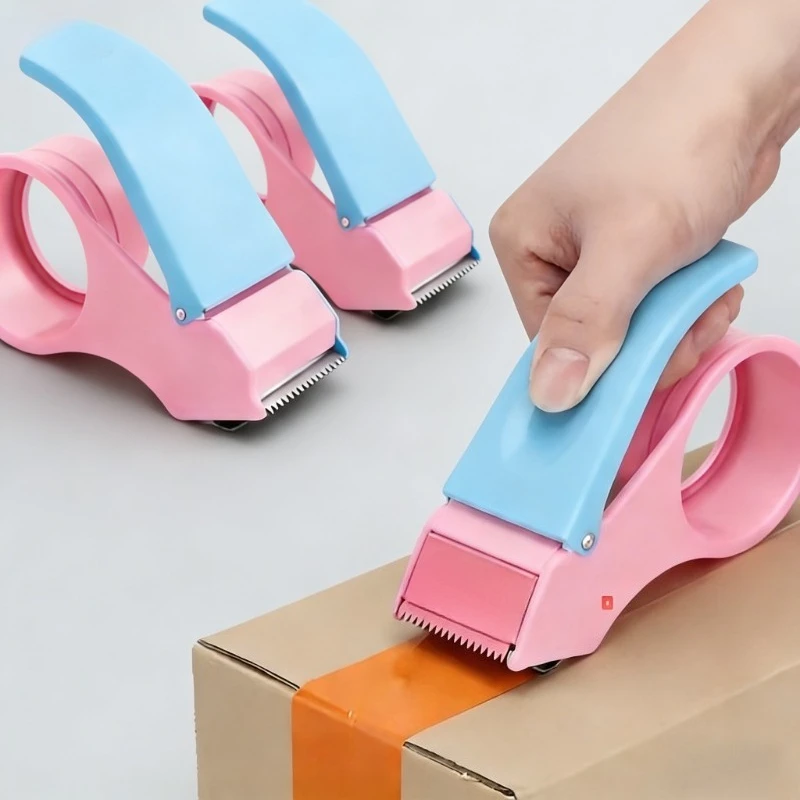 1PC 5mm Sealing Machine 2-in-1 Manual Tape Dispenser with Transparent Tape Cutter, Multifunctional Packing Sealing Tool Tapes