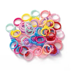 100pcs Clear Plastic Adjustable Rings Base for Small Baby Child Kids 9mm Blank Finger Craft Jewelry Making Supplies Accessories