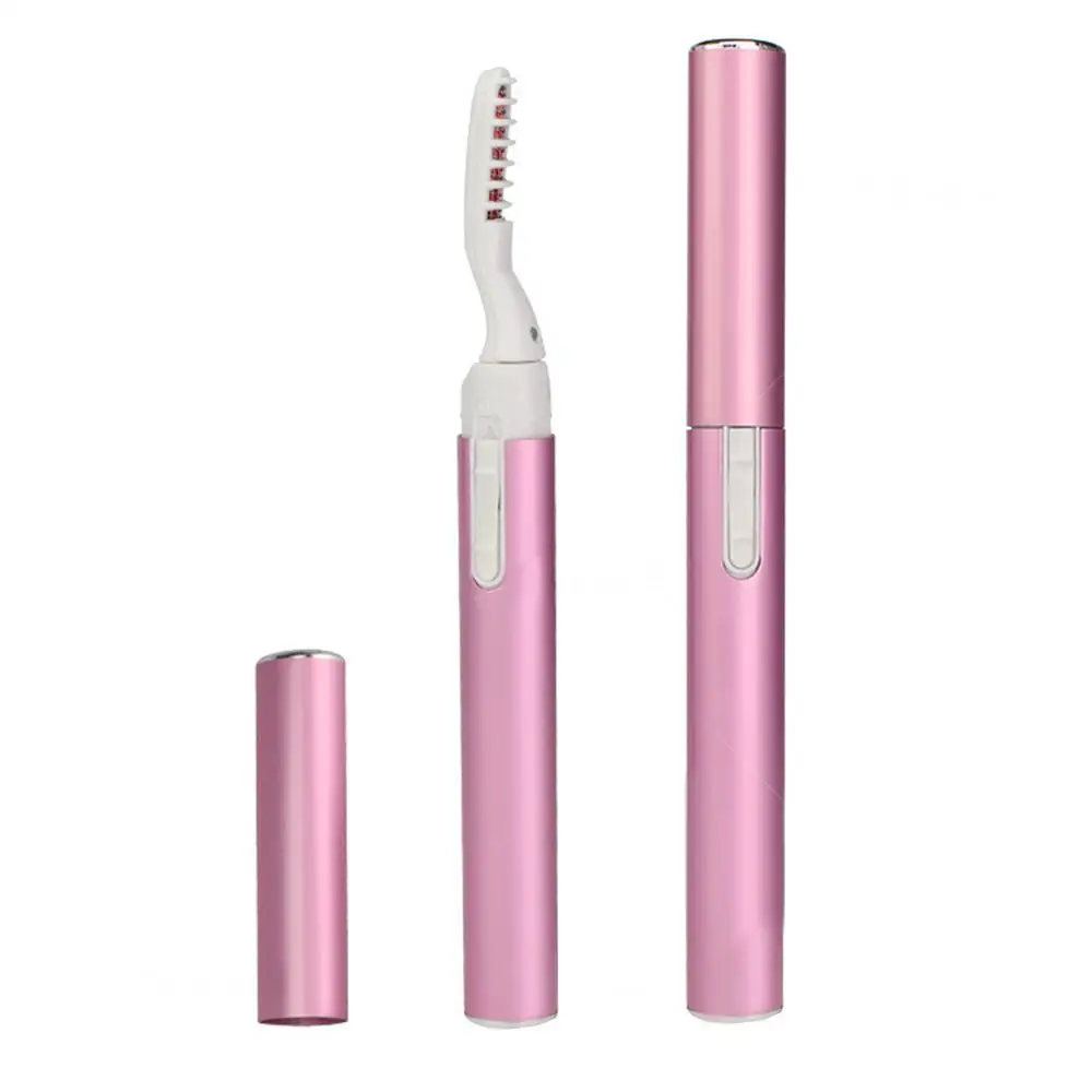 Portable Electric Heated Eyelash Curler Pen Clip Long Lasting Shape Eye Makeup Curling Kit Cosmetic Beauty Tool Mascara