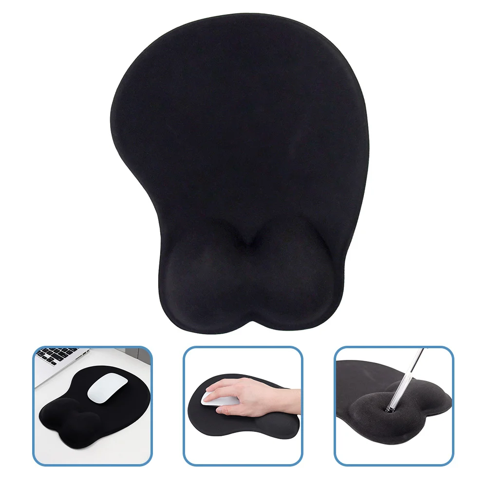 Mouse pad ergonômico com descanso para pulso, suporte macio com preenchimento de gel, superfície antiderrapante para laptop, desktop, escritório, computador, trabalho, jogos