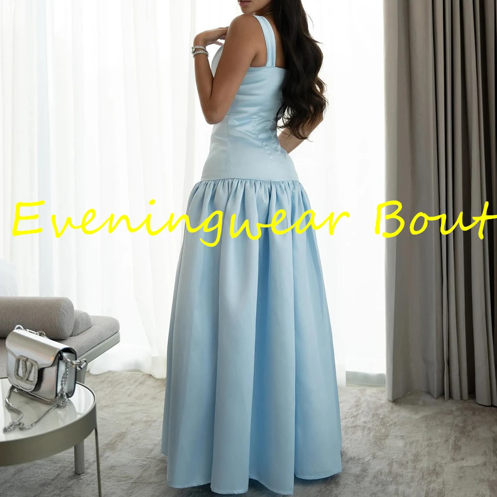 Customized Classic A-Line Floor Length Strapless Spaghetti Straps Jersey Sleeveless Evening Dress Elegant vestidos para mujer