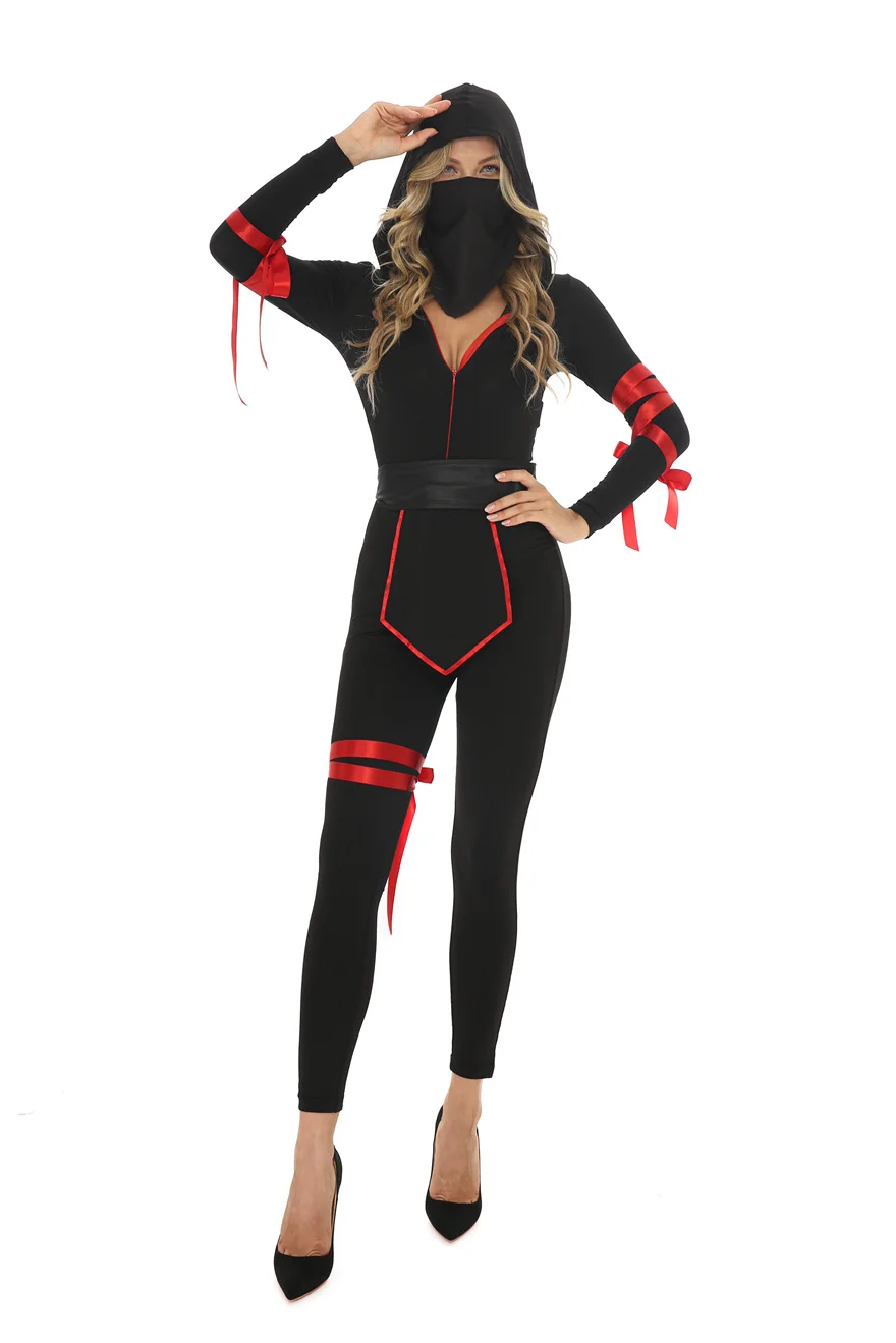 Disfraces de Ninja para mujeres adultas, traje de Cosplay de Anime samurái japonés, mono de guerrero de una pieza, vestido de carnaval