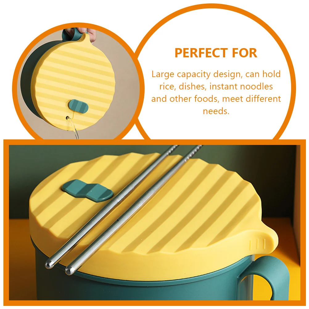 

Ramen Noodle Bowls for Stainless Steel Instant with Lid Chopsticks Noodles Handle