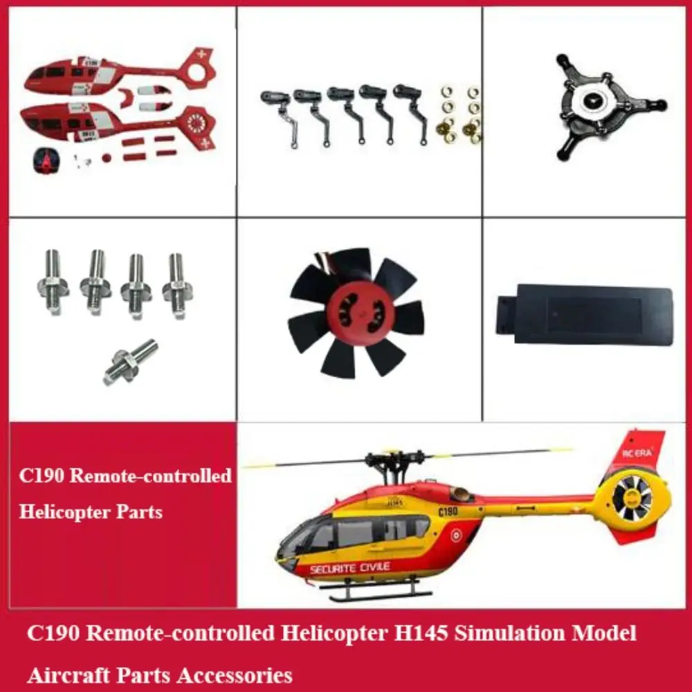 Universal C190 ferngesteuerte Hubschrauber Schwarz DIY C190 Teile H145 Simulation Modell Flugzeug Teile Zubehör