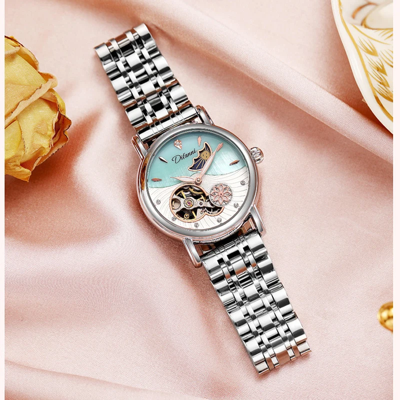 Women\'s Watches Waterproof Luminous Skeleton Original Automatic Mechanical Watch for Woman Elegant Ladies Watch Reloj Mujer