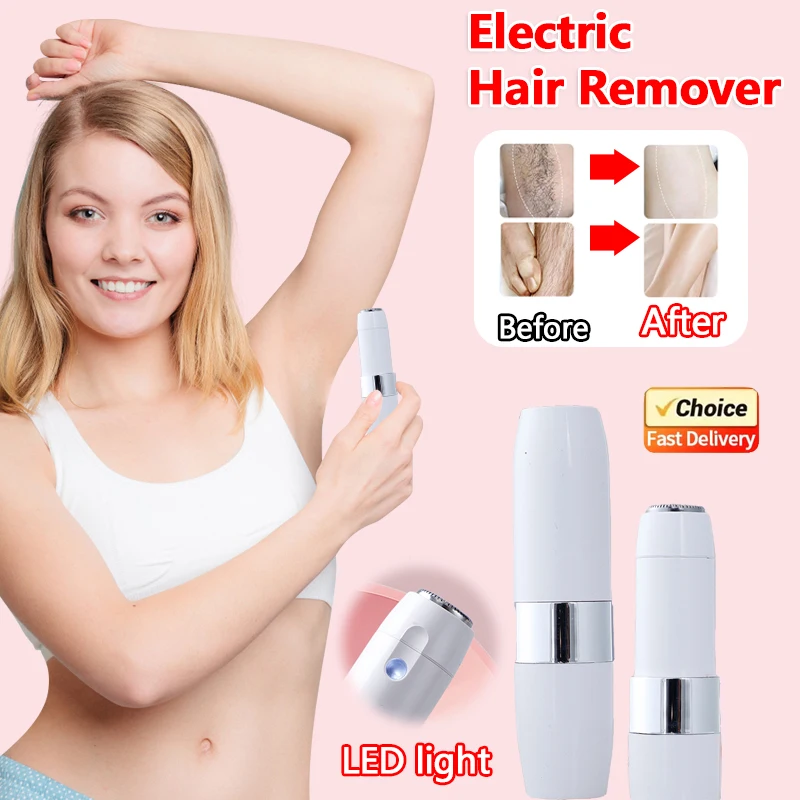 

2026 New Women Electric Hair Removal Device Rotating Facial Bikini Trimmer Mini Shaver for Eyebrow Legs Underarm Upper Lip