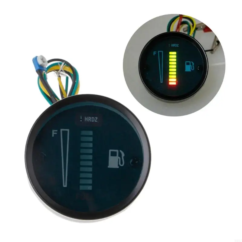 H9ec 52mm قطر الوقود مقياس التمديد القارب البحري قياس مستوى الوقود مع أداة تعديل السيارات الإضاءة الخلفية