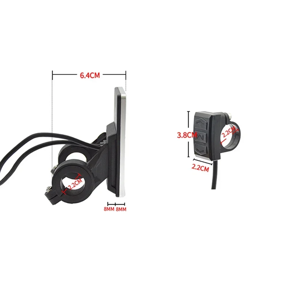 電動スクーター用LCDディスプレイ,スピードコントロールパネル,電動自転車アクセサリー,5ピン,9.4x8.8x6.4cm