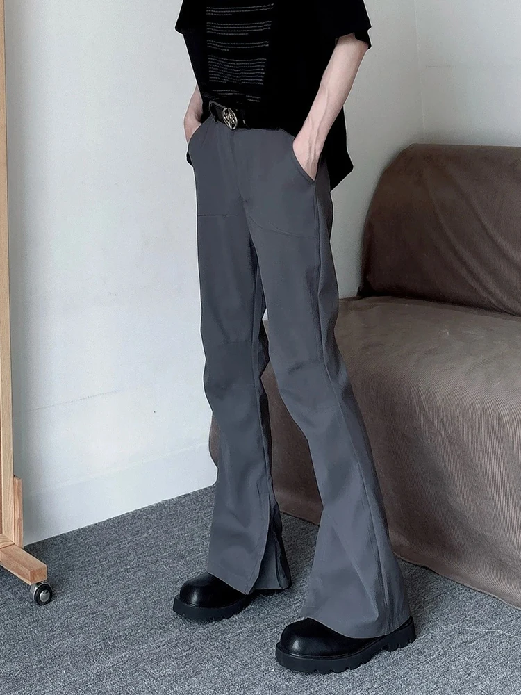 

Американские широкие брюки в стиле High Street с боковыми разрезами, повседневные, свободного кроя, прямые, модные, для отдыха, с эффектом стройности.