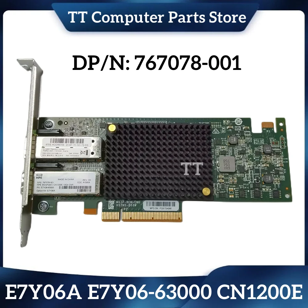 

TT For HP For HPE E7Y06A E7Y06-63000 CN1200E 767078-001 10GB Dual-port Ten Gigabit Network Adapter Fast Ship