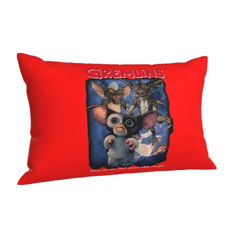 Custom Gremlinse Mogwai Nordic Throw Pillow Cover 80s Movie Gizmo Monster Pillowcases Rectangle