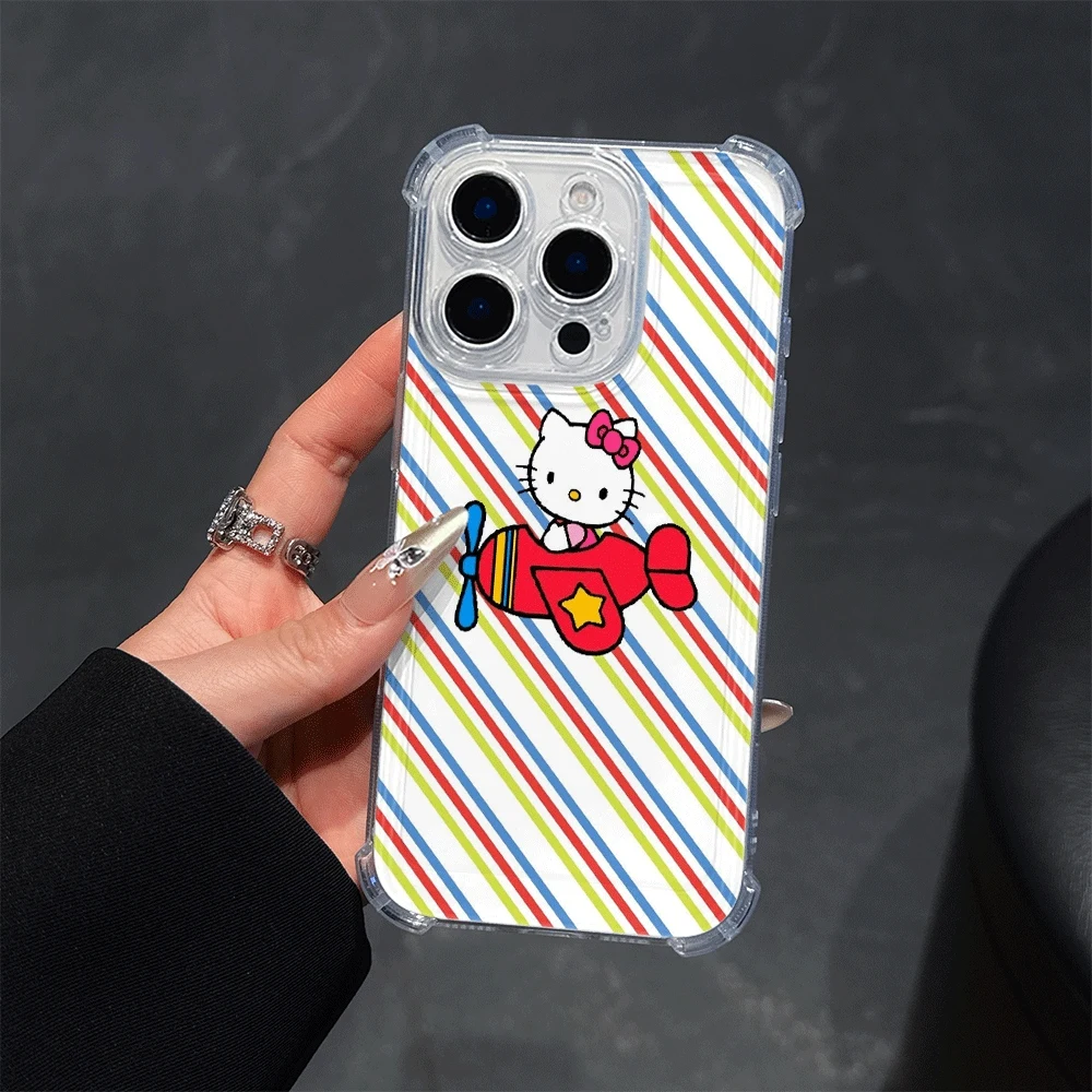 

Чехлы для мобильных телефонов Sanrio KT для IPhone 13, IPhone 16/15/14/13/12/11/x/xs/xs Max, женский мягкий чехол для телефона Hellokitty Anime