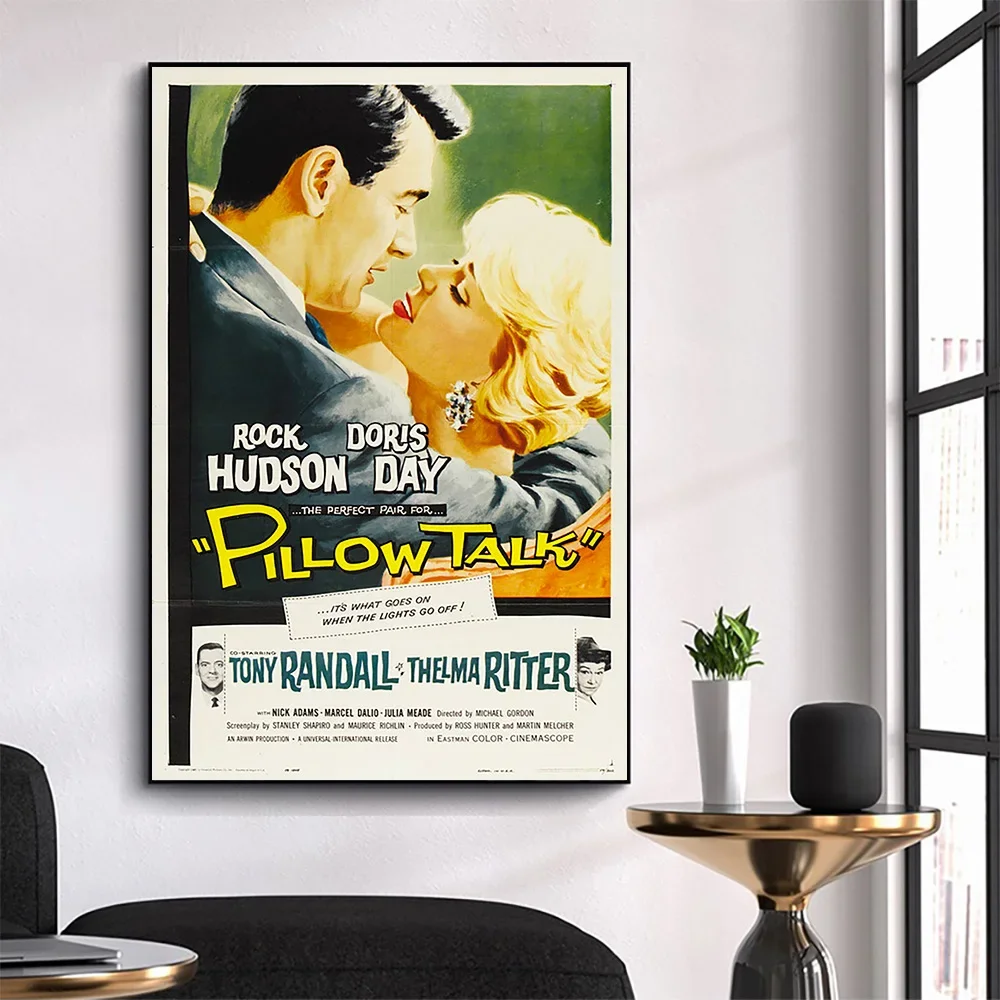 WM3366 Pillow Talk Classic Movie HD Silk Fabric Poster Art Decor Indoor Painting Gift