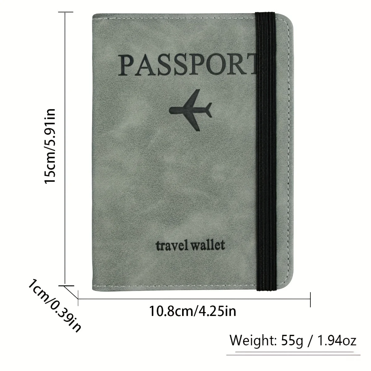 Retro PU Travel Passport Holder, RFID Blocking  Multi-Function Wallet, Passport Covers with Slots for Cards and Personal Items image 4