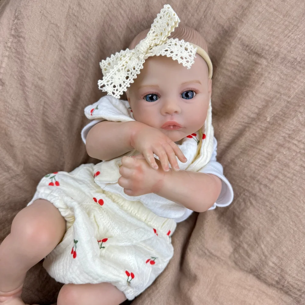

BZDOLL 18 inch Full Vinyl Body Reborn Baby Doll Toy Lifelike 45 CM Real Look 3D Skin Doll Handmade Birthday Gift For Kids