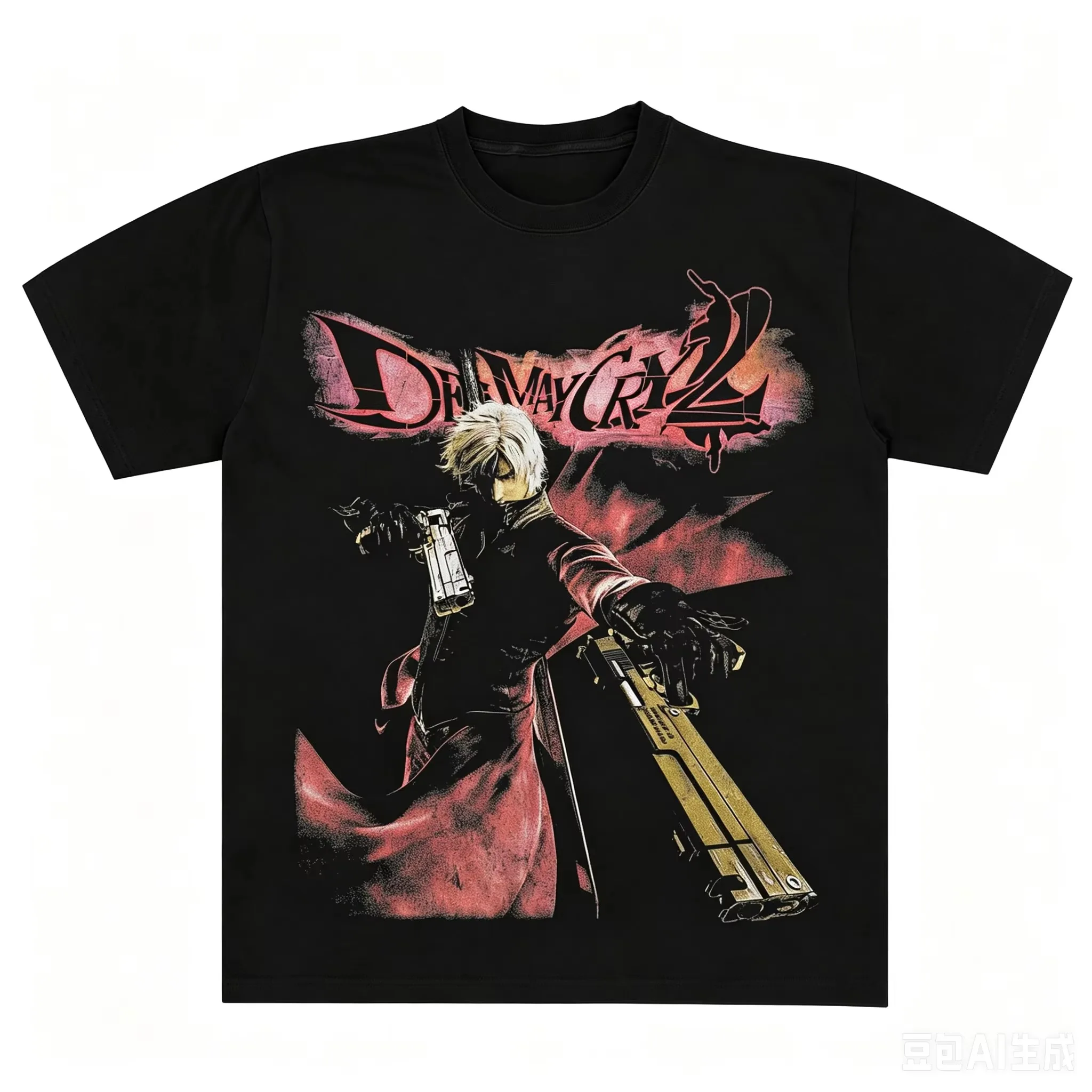 Devil May Cry 2 Dante Vintage Graphic T-Shirt Cotton Men Women Streetwear Tee