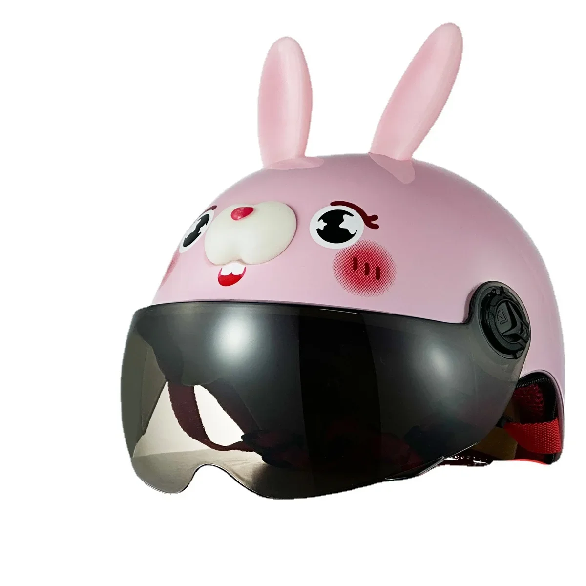 AliExpress Electric bike helmet child helmet girl cute ears battery car safety hat student summer half helmet 3-13 years old universal