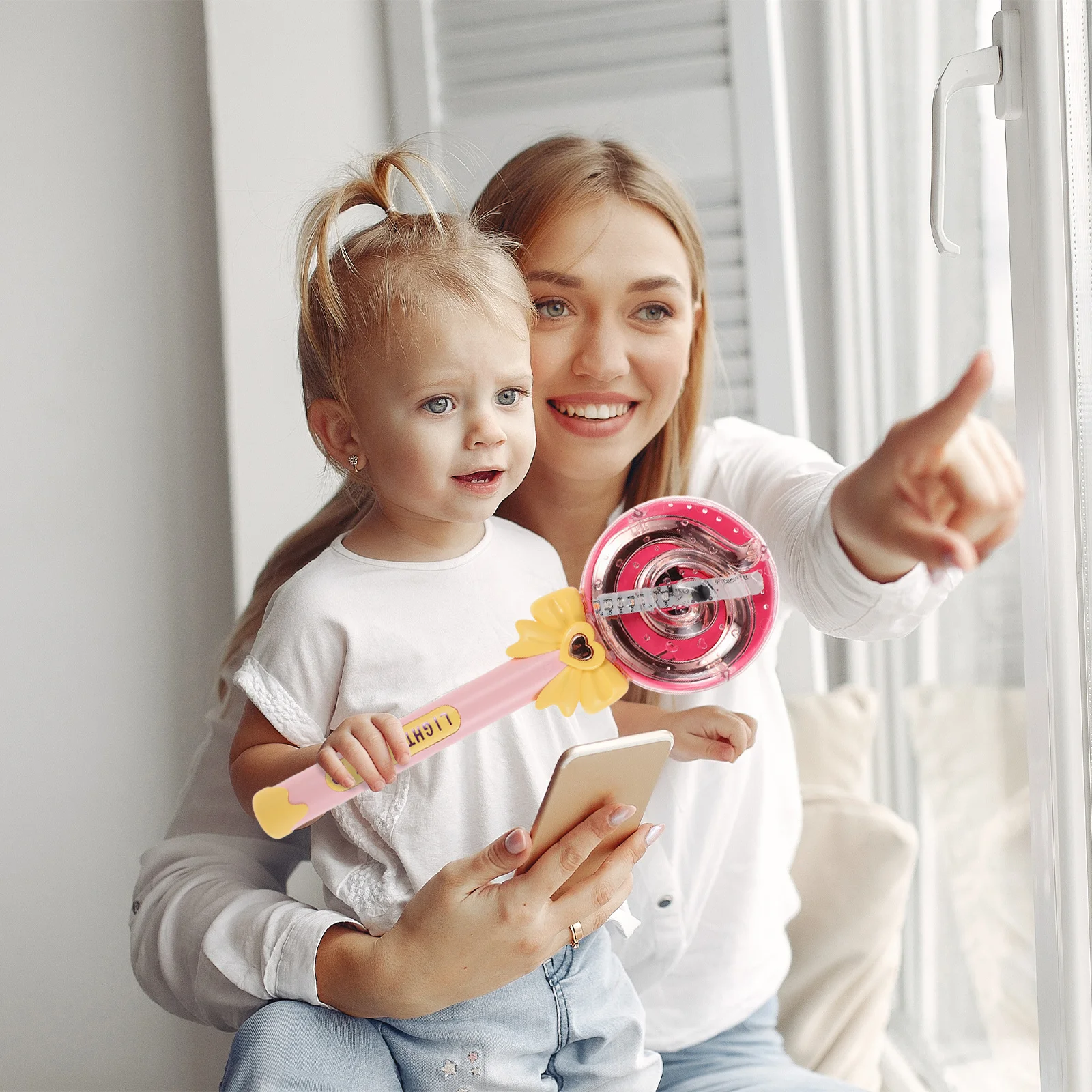 Gloeiende Lollipop Light-Up Wand voor kinderen met kleurrijke verlichting en interactieve Fairy Stick voor meisjesjongensverjaardag