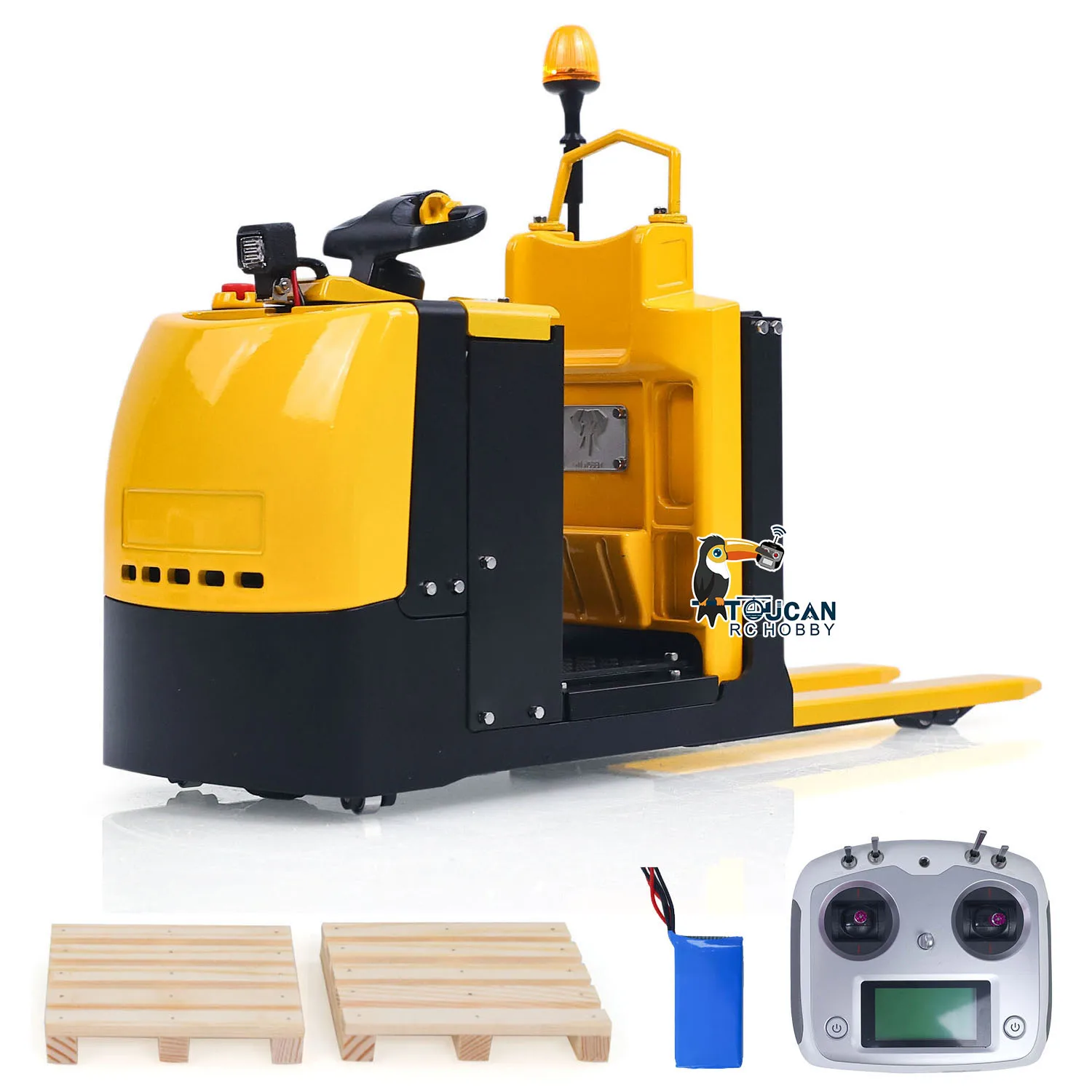 

RC Electric Forklift MO55 RTR 1/14 Metal Remote Control Low Level Order Picking Truck Model with Battery Light Sound Module
