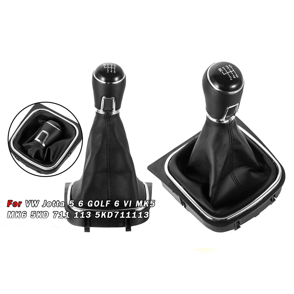 5/6 Speed Gear Shift Knob for VW Jetta 5 6 Golf 5 Golf 6 VI MK5 MK6  Gear Shift Knob Lever Shifter Gaiter Boot 5KD711113