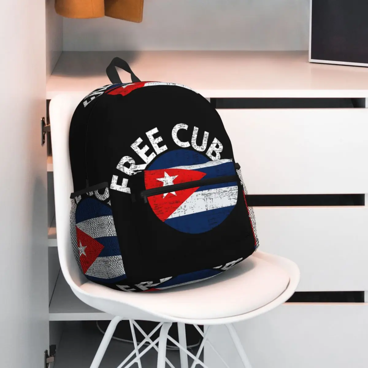 Cuban Cuba Country Flag Backpack Daypack Large Capacity Boys Girls BookBag School Bag Shoulder Bags for Men Women