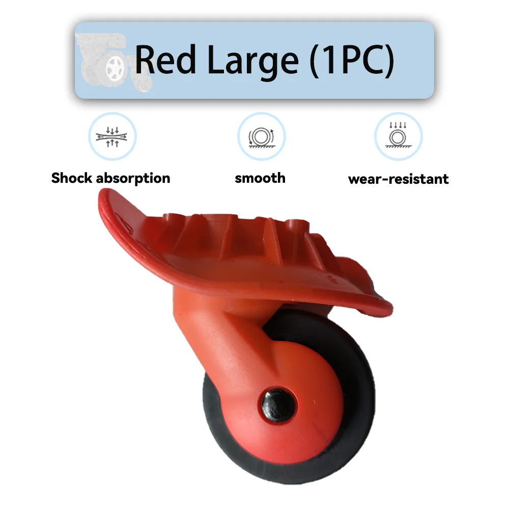 サムソナイトスーツケース用ユニバーサル衝撃吸収ホイール、赤色回転ホイール、サイレントキャスター、交換、滑らかなアクセサリー