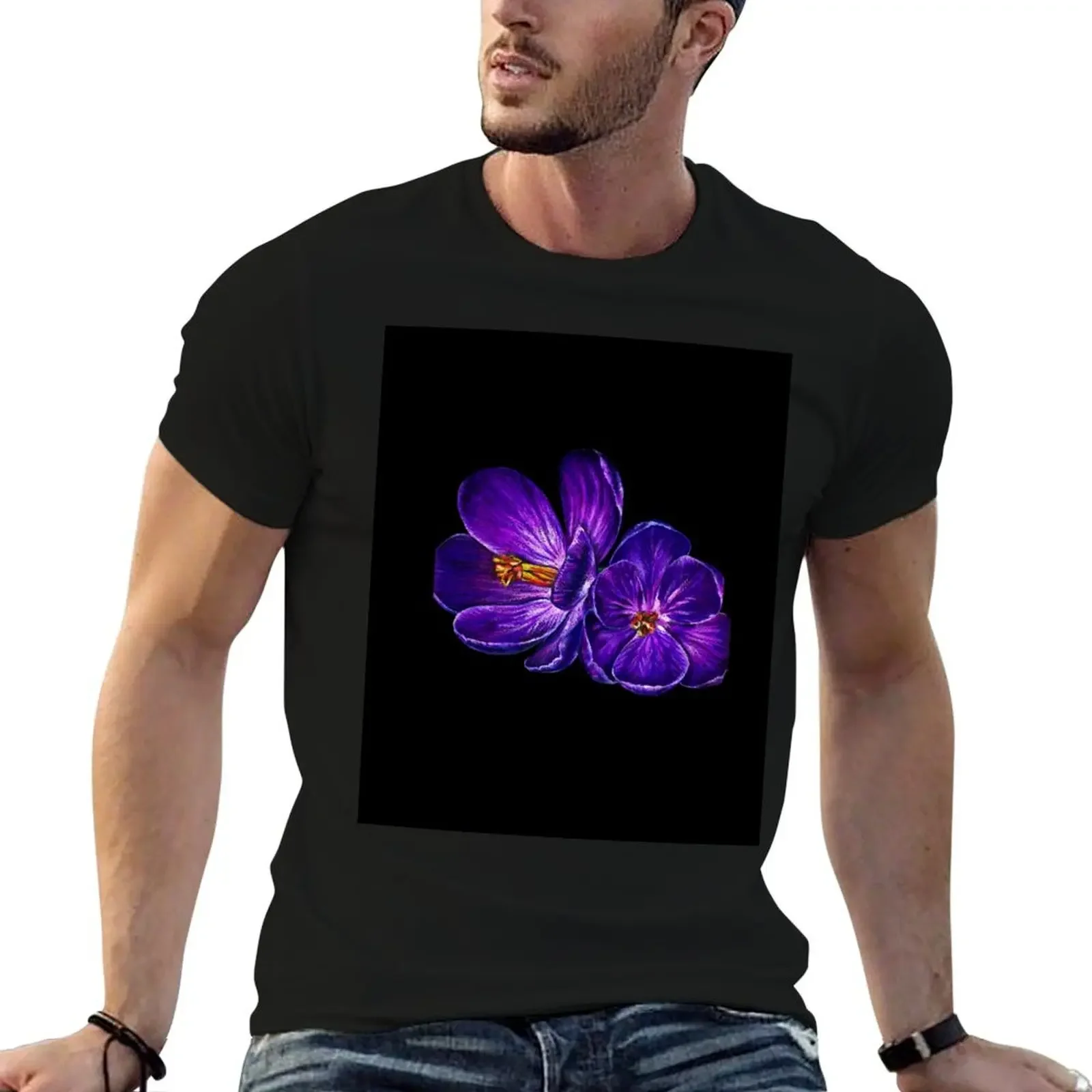 Pastel Crocuses T-Shirt anime t shirts customs t shirt for men