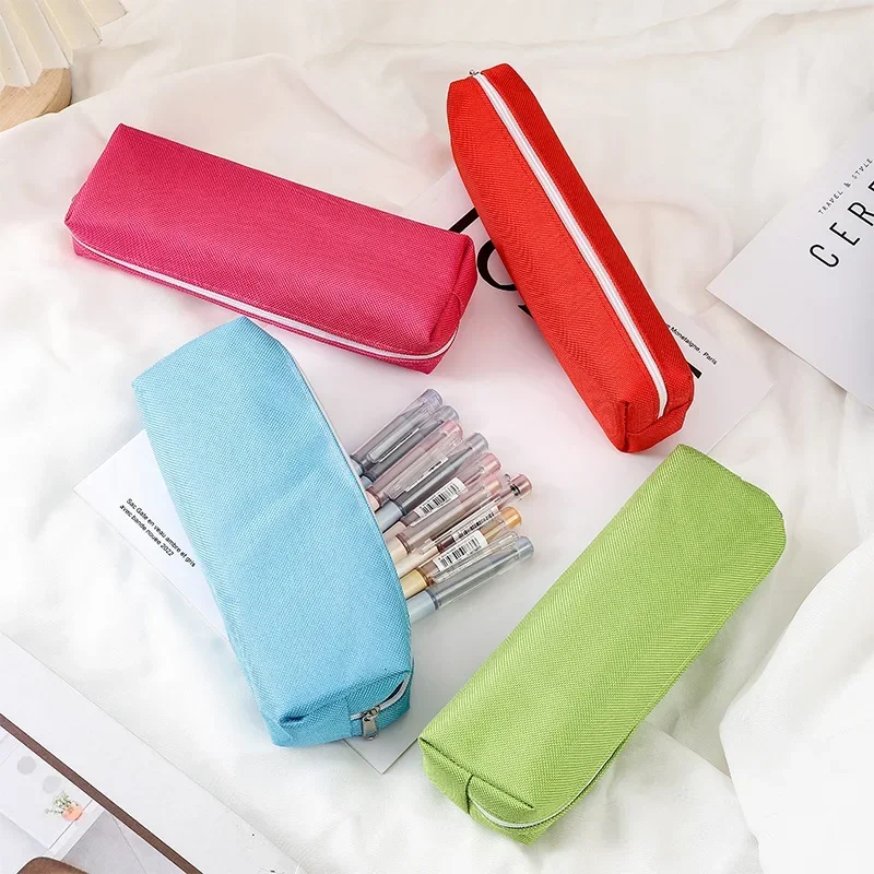 Pencil Cases Bag Stationery Holder Case Storage Box Zipper Pencil Pouch Student School Supplies Storage Pouch Makeup Pouch Purse