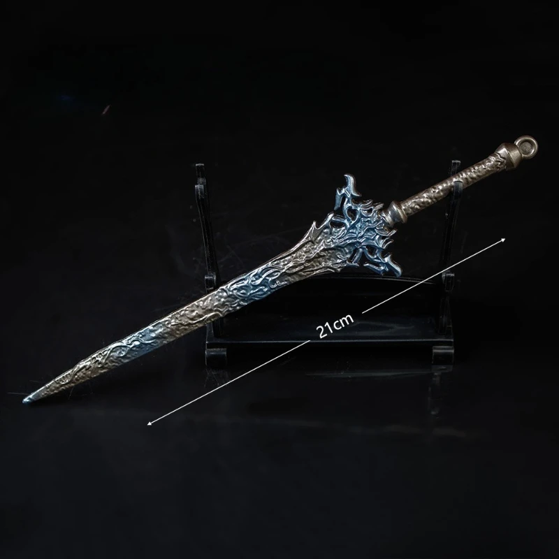Periféricos de juego de cuchillas definitivas de 21cm, artesanía de Metal, accesorios de modelo coleccionable, adornos de decoración de escritorio, regalos de cumpleaños, juguete