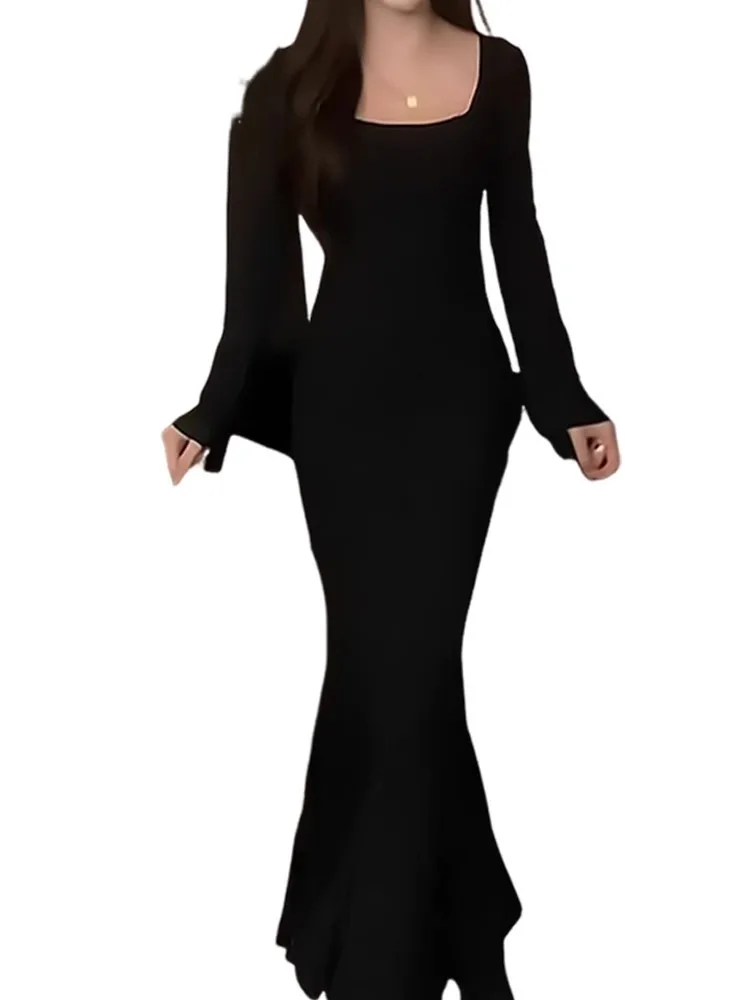 Vestido ajustado para mujer, vestidos largos, espectáculo de actuación de primavera, exhibición, fiesta de noche, celebración de baile, elegante, dulce y encantador