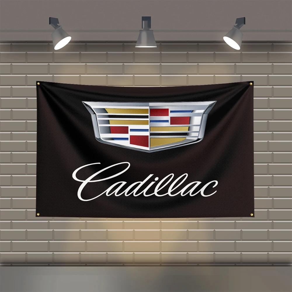 3x5 Ft C-Cadillacs Racing  Flag Polyester Printed Cars Flags for Room Garage Decor