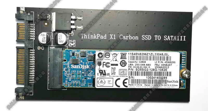 ThinkPad X1 الكربون SSD إلى Sataiii بطاقة محول الحالة الصلبة إلى Sataiii
