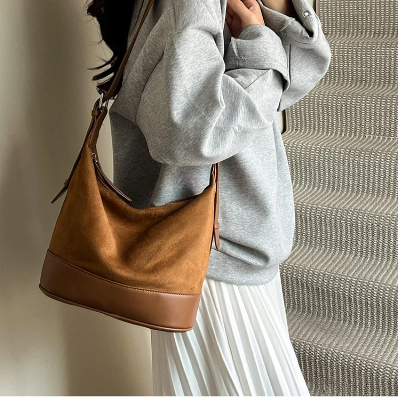 

Women's Everyday Retro Style Suede & Leather Hobo Bag Multi-Color for Work Travel, Daily Commute, Shopping & Casual Street Style