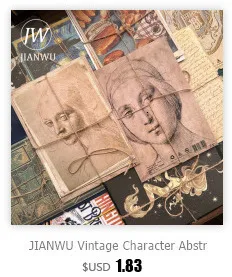 JIANWU 10 teile/satz Handy Fall Transparente Rückseite Karte Kreative DIY Journal Material Dekor Schreibwaren – Detail 7