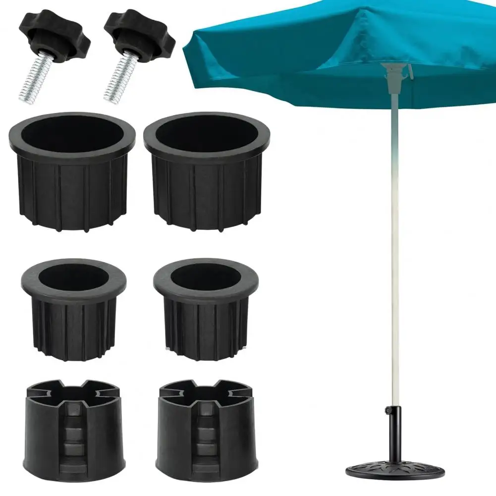 8/12Pcs Umbrella Stand Tube Pipe Sleeve With Hand Knob Tightening Screw Umbrella Pole Mount Base Insert Holder Accessories