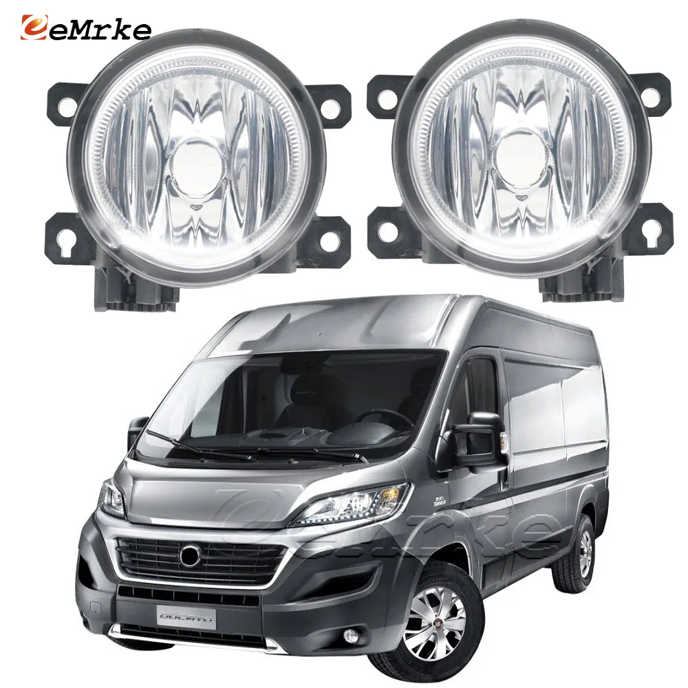 

2 Pieces Car Fog Lights Assembly for Fiat Ducato 2015 2016 2017 2018 2019 2020 2021 Halogen /Led Fog Lamp Front Bumper Headlight